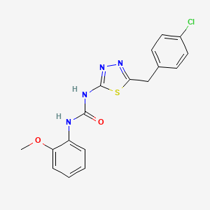 molecular formula C17H15ClN4O2S B3444838 N-[5-(4-chlorobenzyl)-1,3,4-thiadiazol-2-yl]-N'-(2-methoxyphenyl)urea 