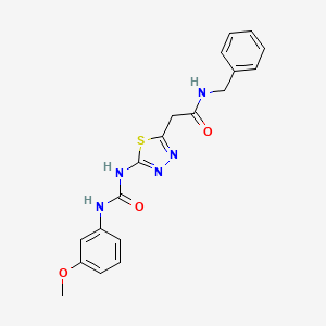 molecular formula C19H19N5O3S B3444853 N-benzyl-2-[5-({[(3-methoxyphenyl)amino]carbonyl}amino)-1,3,4-thiadiazol-2-yl]acetamide 