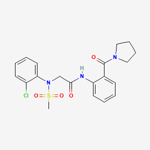 N~2~-(2-chlorophenyl)-N~2~-(methylsulfonyl)-N~1~-[2-(1-pyrrolidinylcarbonyl)phenyl]glycinamide