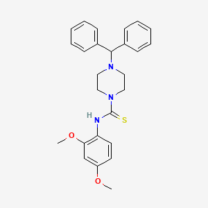 molecular formula C26H29N3O2S B3444902 N-(2,4-dimethoxyphenyl)-4-(diphenylmethyl)-1-piperazinecarbothioamide 