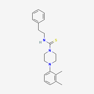 molecular formula C21H27N3S B3444913 4-(2,3-dimethylphenyl)-N-(2-phenylethyl)-1-piperazinecarbothioamide 