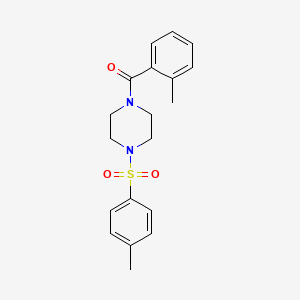 molecular formula C19H22N2O3S B3444931 1-(2-methylbenzoyl)-4-[(4-methylphenyl)sulfonyl]piperazine 