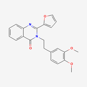 molecular formula C22H20N2O4 B3444971 3-[2-(3,4-dimethoxyphenyl)ethyl]-2-(2-furyl)-4(3H)-quinazolinone 