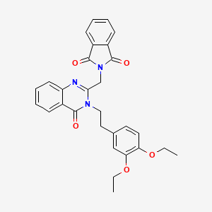 2-({3-[2-(3,4-diethoxyphenyl)ethyl]-4-oxo-3,4-dihydro-2-quinazolinyl}methyl)-1H-isoindole-1,3(2H)-dione