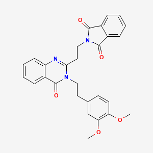 molecular formula C28H25N3O5 B3444977 2-(2-{3-[2-(3,4-dimethoxyphenyl)ethyl]-4-oxo-3,4-dihydro-2-quinazolinyl}ethyl)-1H-isoindole-1,3(2H)-dione 