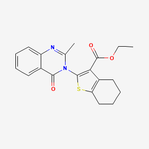 molecular formula C20H20N2O3S B3444981 ethyl 2-(2-methyl-4-oxo-3(4H)-quinazolinyl)-4,5,6,7-tetrahydro-1-benzothiophene-3-carboxylate 