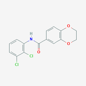 molecular formula C15H11Cl2NO3 B3444982 N-(2,3-dichlorophenyl)-2,3-dihydro-1,4-benzodioxine-6-carboxamide 