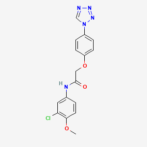 molecular formula C16H14ClN5O3 B3444984 N-(3-chloro-4-methoxyphenyl)-2-[4-(1H-tetrazol-1-yl)phenoxy]acetamide 