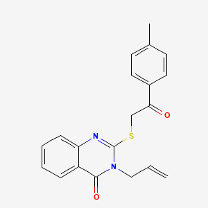 molecular formula C20H18N2O2S B3445019 3-allyl-2-{[2-(4-methylphenyl)-2-oxoethyl]thio}-4(3H)-quinazolinone 