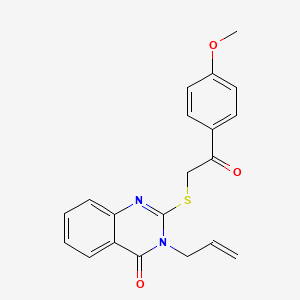 molecular formula C20H18N2O3S B3445027 3-allyl-2-{[2-(4-methoxyphenyl)-2-oxoethyl]thio}-4(3H)-quinazolinone 