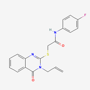molecular formula C19H16FN3O2S B3445043 2-[(3-allyl-4-oxo-3,4-dihydro-2-quinazolinyl)thio]-N-(4-fluorophenyl)acetamide 