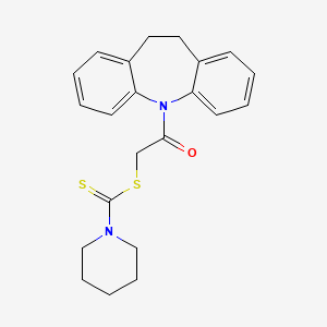molecular formula C22H24N2OS2 B3445066 2-(10,11-dihydro-5H-dibenzo[b,f]azepin-5-yl)-2-oxoethyl 1-piperidinecarbodithioate 
