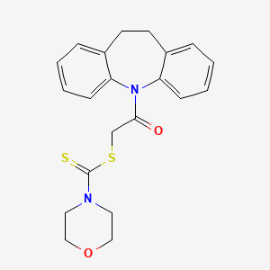2-(10,11-dihydro-5H-dibenzo[b,f]azepin-5-yl)-2-oxoethyl 4-morpholinecarbodithioate