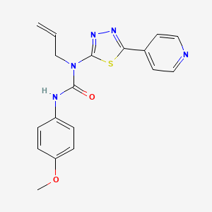 molecular formula C18H17N5O2S B3445095 N-allyl-N'-(4-methoxyphenyl)-N-[5-(4-pyridinyl)-1,3,4-thiadiazol-2-yl]urea 