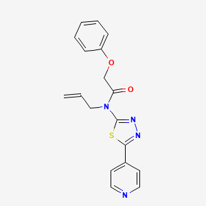 molecular formula C18H16N4O2S B3445103 N-allyl-2-phenoxy-N-[5-(4-pyridinyl)-1,3,4-thiadiazol-2-yl]acetamide 