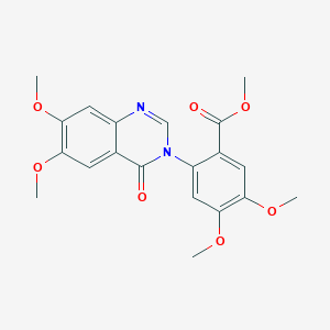 molecular formula C20H20N2O7 B3445108 methyl 2-(6,7-dimethoxy-4-oxo-3(4H)-quinazolinyl)-4,5-dimethoxybenzoate 