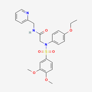molecular formula C24H27N3O6S B3445117 N~2~-[(3,4-dimethoxyphenyl)sulfonyl]-N~2~-(4-ethoxyphenyl)-N~1~-(2-pyridinylmethyl)glycinamide 