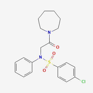 molecular formula C20H23ClN2O3S B3445184 N-[2-(1-azepanyl)-2-oxoethyl]-4-chloro-N-phenylbenzenesulfonamide 