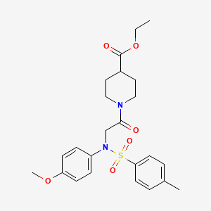 molecular formula C24H30N2O6S B3445238 ethyl 1-{N-(4-methoxyphenyl)-N-[(4-methylphenyl)sulfonyl]glycyl}-4-piperidinecarboxylate 