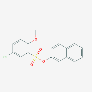 molecular formula C17H13ClO4S B344527 2-Naphthyl 5-chloro-2-methoxybenzenesulfonate CAS No. 312526-10-6