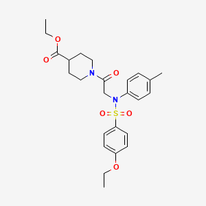 molecular formula C25H32N2O6S B3445274 ethyl 1-[N-[(4-ethoxyphenyl)sulfonyl]-N-(4-methylphenyl)glycyl]-4-piperidinecarboxylate 