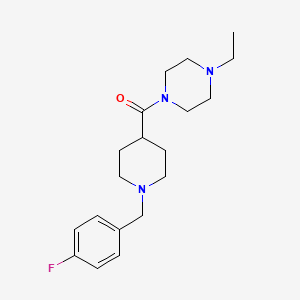 molecular formula C19H28FN3O B3445302 1-ethyl-4-{[1-(4-fluorobenzyl)-4-piperidinyl]carbonyl}piperazine 