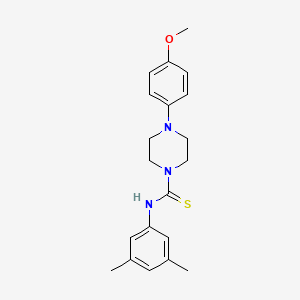 molecular formula C20H25N3OS B3445325 N-(3,5-dimethylphenyl)-4-(4-methoxyphenyl)-1-piperazinecarbothioamide 