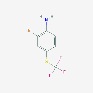 molecular formula C7H5BrF3NS B344534 2-Bromo-4-[(trifluoromethyl)thio]aniline CAS No. 940077-66-7