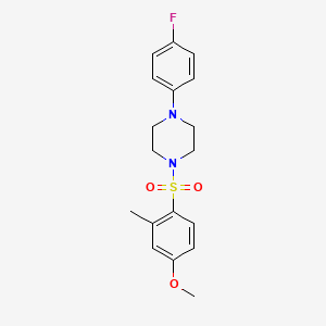 molecular formula C18H21FN2O3S B3445343 1-(4-fluorophenyl)-4-[(4-methoxy-2-methylphenyl)sulfonyl]piperazine 