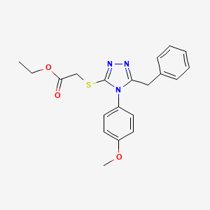 ethyl {[5-benzyl-4-(4-methoxyphenyl)-4H-1,2,4-triazol-3-yl]thio}acetate