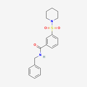 molecular formula C19H22N2O3S B3445386 N-benzyl-3-(1-piperidinylsulfonyl)benzamide 