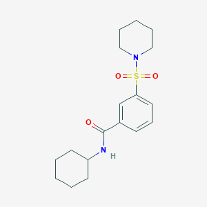 molecular formula C18H26N2O3S B3445392 N-cyclohexyl-3-(1-piperidinylsulfonyl)benzamide 