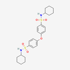 molecular formula C24H32N2O5S2 B3445398 4,4'-oxybis(N-cyclohexylbenzenesulfonamide) 