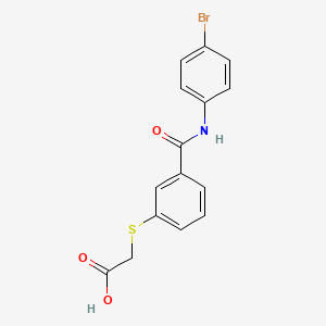 molecular formula C15H12BrNO3S B3445412 [(3-{[(4-bromophenyl)amino]carbonyl}phenyl)thio]acetic acid 