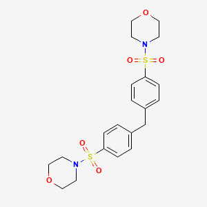 molecular formula C21H26N2O6S2 B3445420 4,4'-[methylenebis(4,1-phenylenesulfonyl)]dimorpholine 