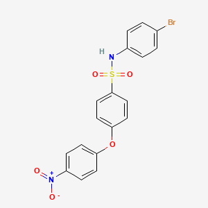 molecular formula C18H13BrN2O5S B3445421 N-(4-bromophenyl)-4-(4-nitrophenoxy)benzenesulfonamide 
