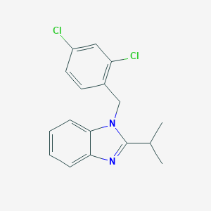 molecular formula C17H16Cl2N2 B344544 1-[(2,4-Dichlorophenyl)methyl]-2-propan-2-ylbenzimidazole CAS No. 612046-68-1