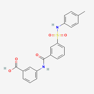 molecular formula C21H18N2O5S B3445444 3-[(3-{[(4-methylphenyl)amino]sulfonyl}benzoyl)amino]benzoic acid 