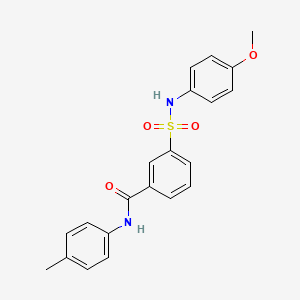 molecular formula C21H20N2O4S B3445468 3-{[(4-methoxyphenyl)amino]sulfonyl}-N-(4-methylphenyl)benzamide 