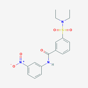 molecular formula C17H19N3O5S B3445490 3-[(diethylamino)sulfonyl]-N-(3-nitrophenyl)benzamide 