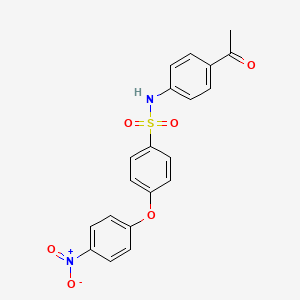 molecular formula C20H16N2O6S B3445496 N-(4-acetylphenyl)-4-(4-nitrophenoxy)benzenesulfonamide 