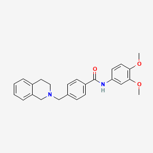 molecular formula C25H26N2O3 B3445522 4-(3,4-dihydro-2(1H)-isoquinolinylmethyl)-N-(3,4-dimethoxyphenyl)benzamide 