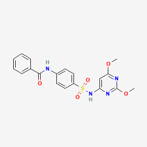 molecular formula C19H18N4O5S B3445524 N-(4-{[(2,6-dimethoxy-4-pyrimidinyl)amino]sulfonyl}phenyl)benzamide 