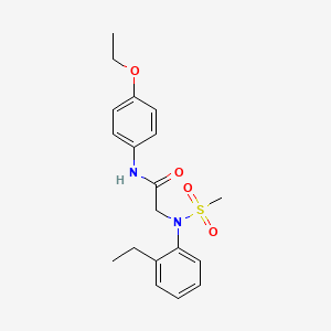 molecular formula C19H24N2O4S B3445536 N~1~-(4-ethoxyphenyl)-N~2~-(2-ethylphenyl)-N~2~-(methylsulfonyl)glycinamide 