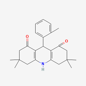 molecular formula C24H29NO2 B3445546 3,3,6,6-tetramethyl-9-(2-methylphenyl)-3,4,6,7,9,10-hexahydro-1,8(2H,5H)-acridinedione 