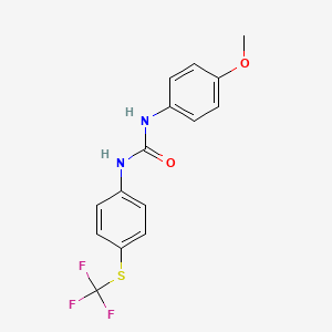 molecular formula C15H13F3N2O2S B3445553 N-(4-methoxyphenyl)-N'-{4-[(trifluoromethyl)thio]phenyl}urea 