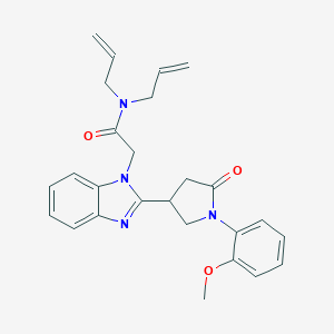 2-{2-[1-(2-methoxyphenyl)-5-oxopyrrolidin-3-yl]benzimidazolyl}-N,N-diprop-2-en ylacetamide