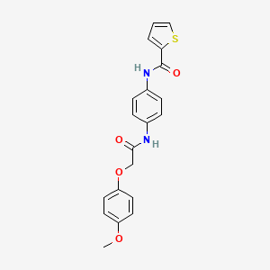 molecular formula C20H18N2O4S B3445622 N-(4-{[2-(4-methoxyphenoxy)acetyl]amino}phenyl)-2-thiophenecarboxamide 