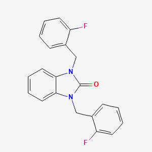 molecular formula C21H16F2N2O B3445623 1,3-bis(2-fluorobenzyl)-1,3-dihydro-2H-benzimidazol-2-one 