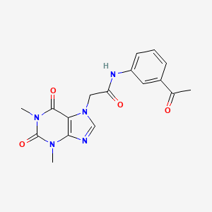 molecular formula C17H17N5O4 B3445630 N-(3-acetylphenyl)-2-(1,3-dimethyl-2,6-dioxo-1,2,3,6-tetrahydro-7H-purin-7-yl)acetamide 